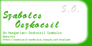 szabolcs oszkocsil business card